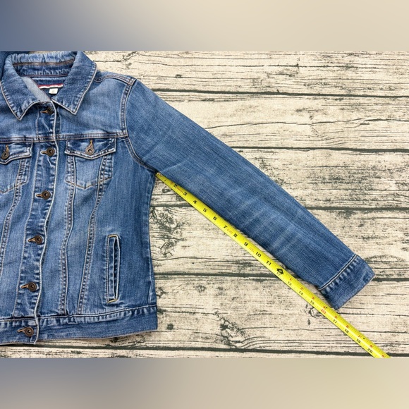 Women's Tommy Hilfiger Denim Button-up Jacket, Blue Size Small - Picture 8 of 13